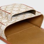 MEDIUM FOLCO BAG IN TRIOMPHE CANVAS AND CALFSKIN WHITE - Image 4